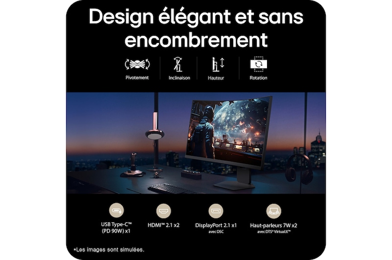 Design élégant et sans  encombrement