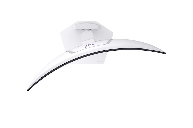 vue latérale de +15 degrés du moniteur incliné