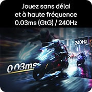Jouez sans délai et à haute fréquence 0.03ms (GtG) / 240Hz