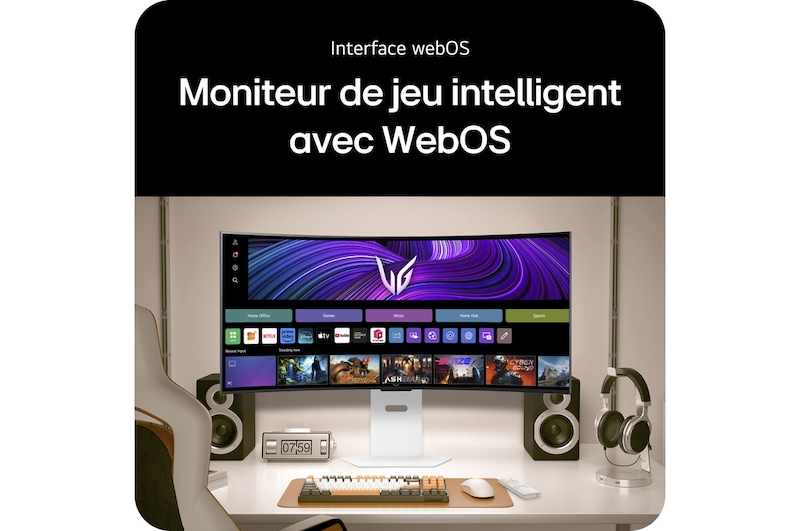 Interface webOS  Moniteur de jeu intelligent avec WebOS