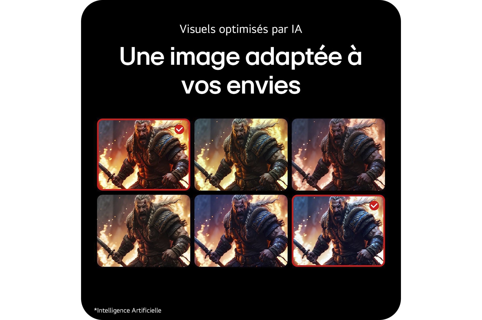 Visuels optimisés par IA Une image adaptée à vos envies
