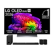 Vue avant de Pack | OLED evo AI G6 48" (121 cm) 2026 + Barre de son S95TR OLED48G66LS.S95T001