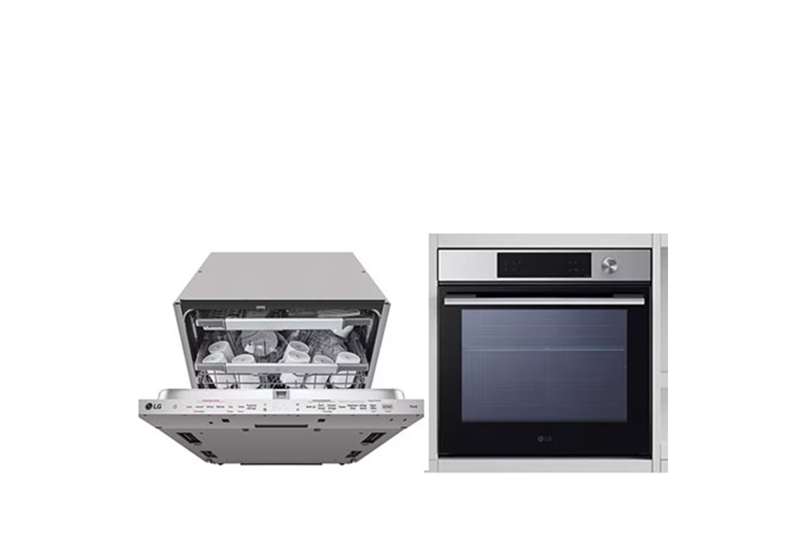 Vue avant de Pack | Lave-vaisselle LG DB475TXS &#43; Four encastrable WS7D765 LG DB475TXS.WS7D765