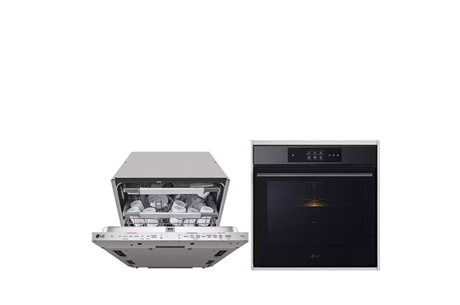 Vue avant de Pack | Lave-vaisselle LG DB475TXS &#43; Four encastrable WS9D767 LG DB475TXS.WS9D767