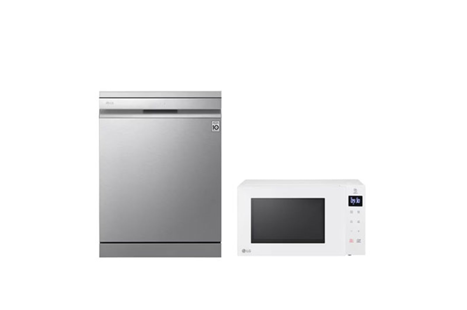 Vue avant de Pack | Lave-vaisselle LG DF455HSS + Micro-ondes MS2032W LG DF455HSS.MS2032W