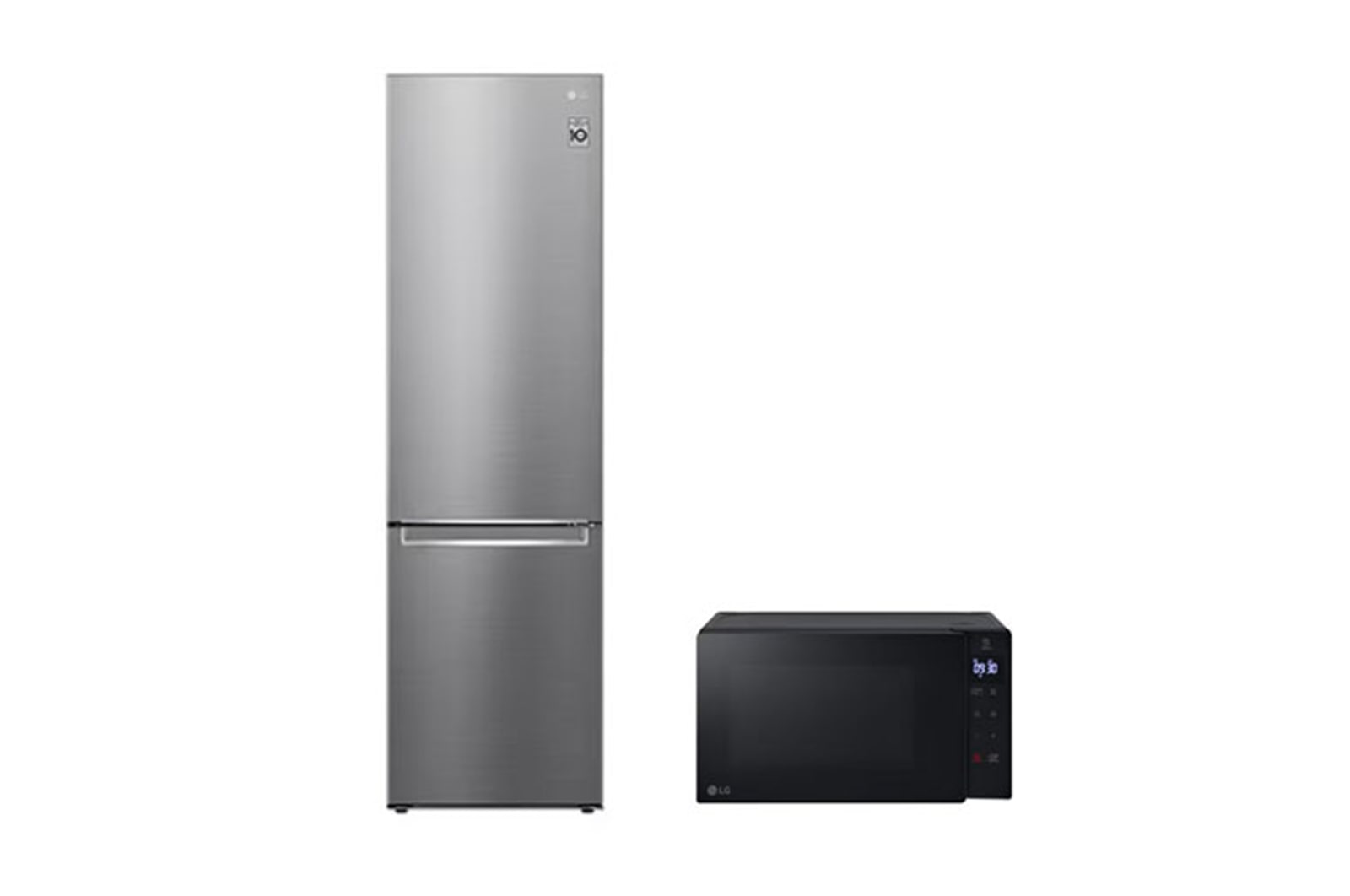 Vue avant de Pack | Réfrigérateur LG GBB62PZJEN &#43; Micro-ondes MS2032 LG GBB62PZJEN.MS2032