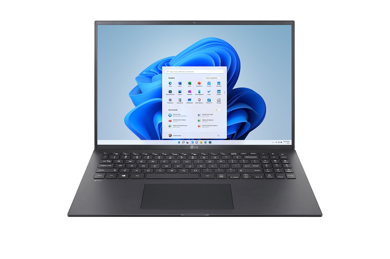 LG gram 16Z90P | Windows 11 Home | 16'' 1.2kg | Intel® Core™ i7 | RAM 16Go | SSD 256Go NVME, LG 16Z90P-G.AA72F