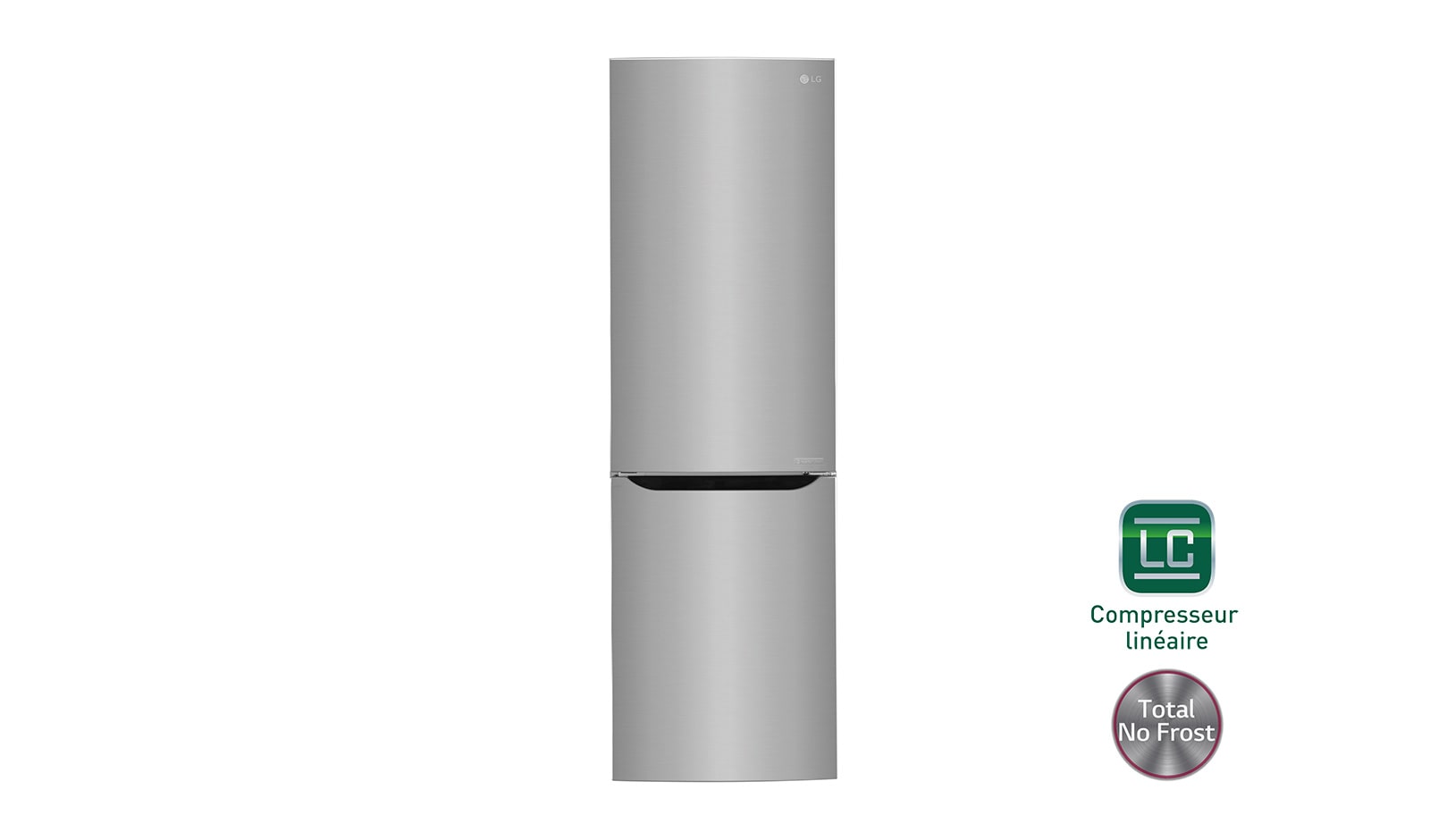 Vue avant de Réfrigérateur combiné | Total No Frost | Compresseur linéaire inverter | Smart Diagnosis™ | Moist Balance Crisper | A&#43;&#43; LG GB6106SPS