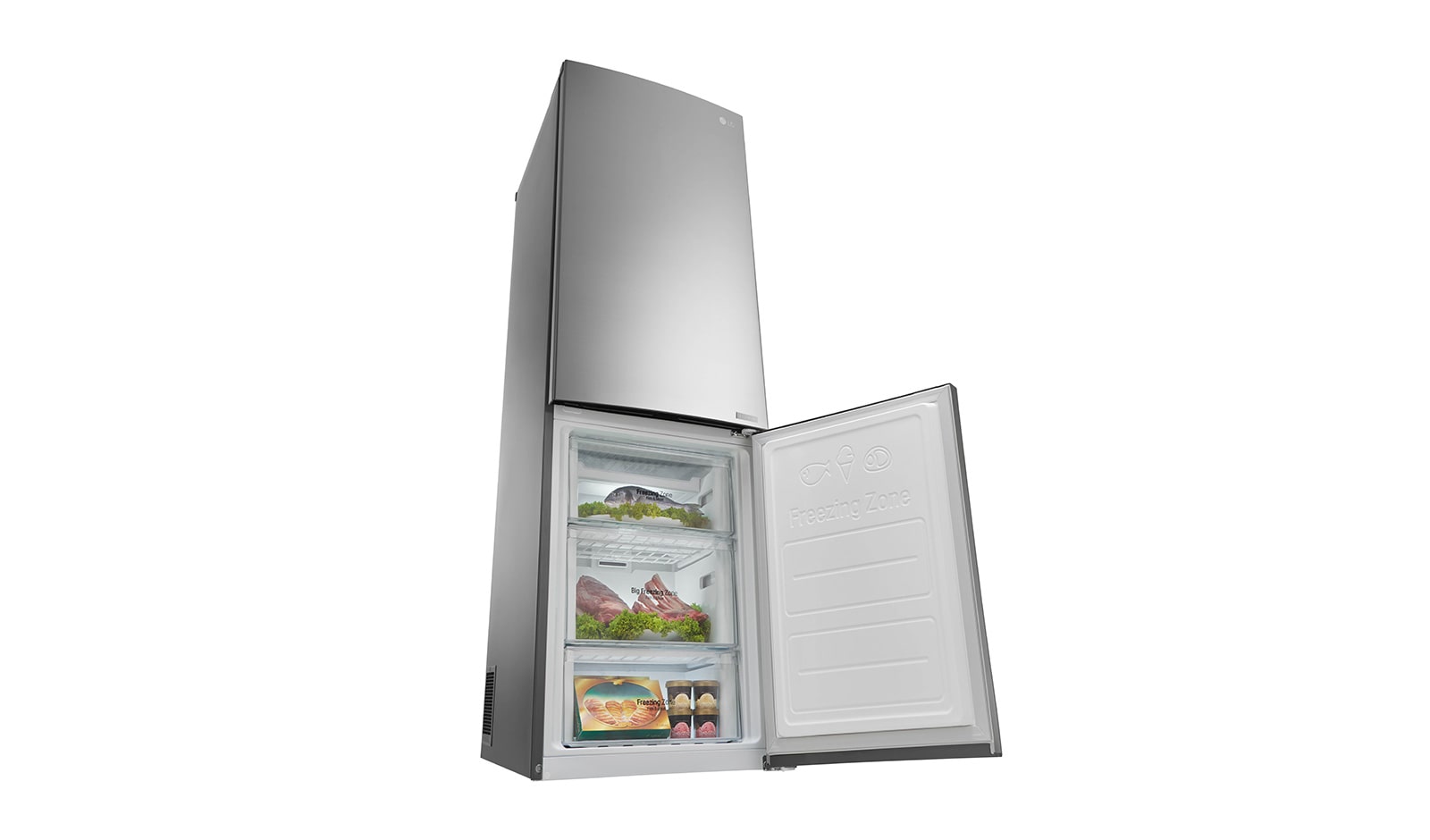 LG Réfrigérateur combiné | Total No Frost | Compresseur linéaire inverter | Smart Diagnosis™ | Moist Balance Crisper | A++, LG GB6106SPS