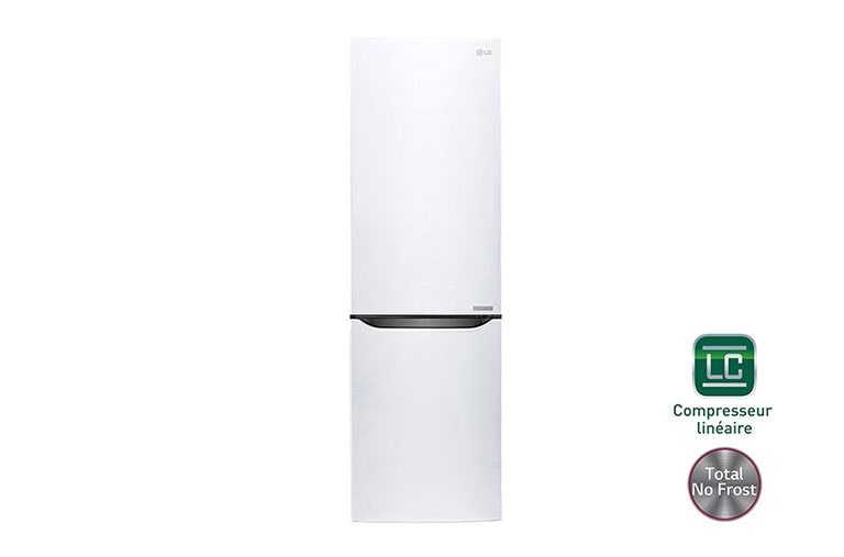 LG Réfrigérateur combiné | Total No Frost | Compresseur linéaire inverter | Smart Diagnosis™ | Moist Balance Crisper | A++, LG GB6106SWH