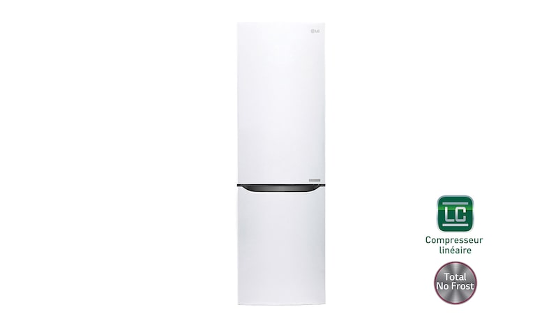 LG Réfrigérateur combiné | Total No Frost | Compresseur linéaire inverter | Smart Diagnosis™ | Moist Balance Crisper | A++, LG GB6106SWH