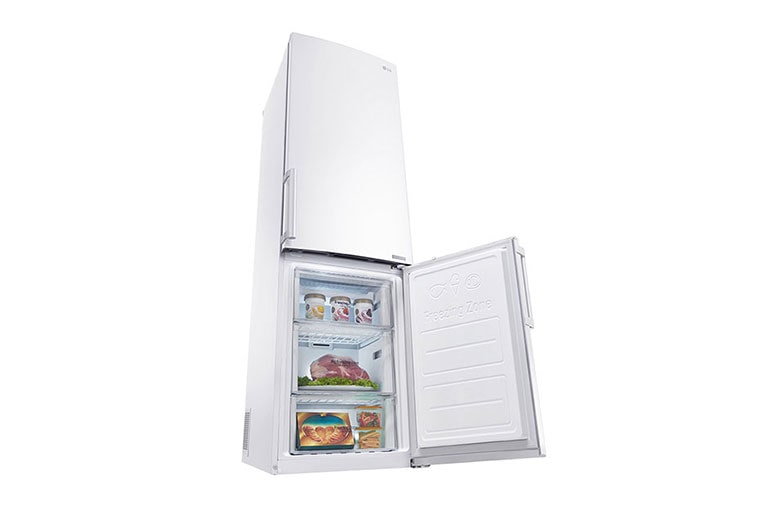 LG Réfrigérateur combiné | Total No Frost | Compresseur linéaire inverter | Smart Diagnosis™ | Moist Balance Crisper | A++, LG GB6216BWH