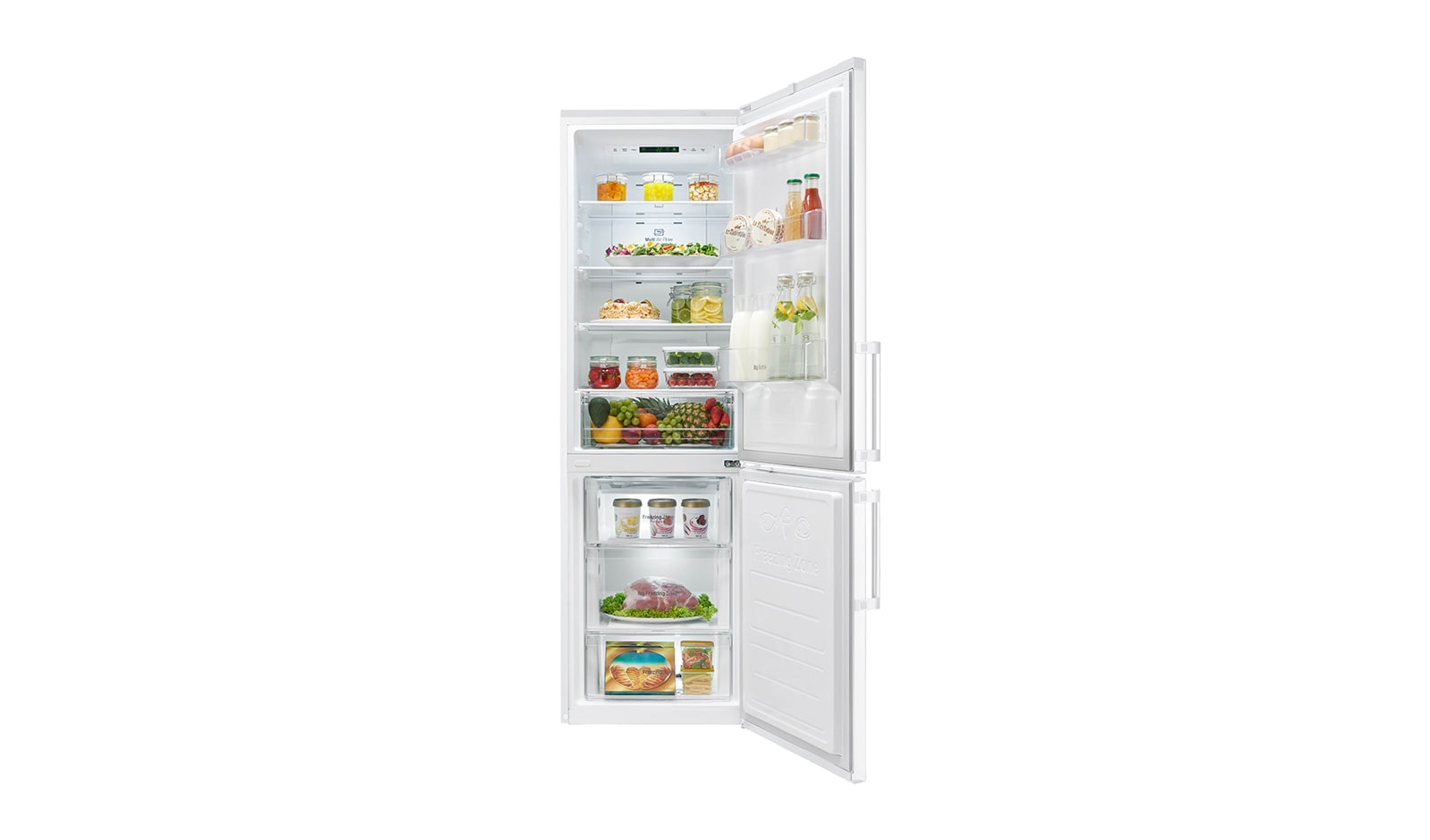 LG Réfrigérateur combiné | Total No Frost | Compresseur linéaire inverter | Smart Diagnosis™ | Moist Balance Crisper | A++, LG GB6216BWH