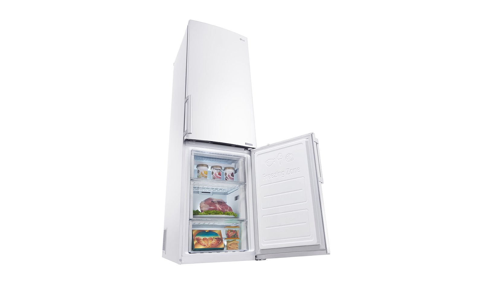LG Réfrigérateur combiné | Total No Frost | Compresseur linéaire inverter | Smart Diagnosis™ | Moist Balance Crisper | A++, LG GB6216BWH