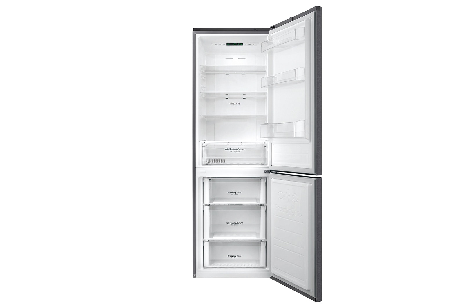LG Réfrigérateur combiné | Total No Frost | Compresseur linéaire inverter| 37dB | Moist Balance Crisper, LG GB6216SDS