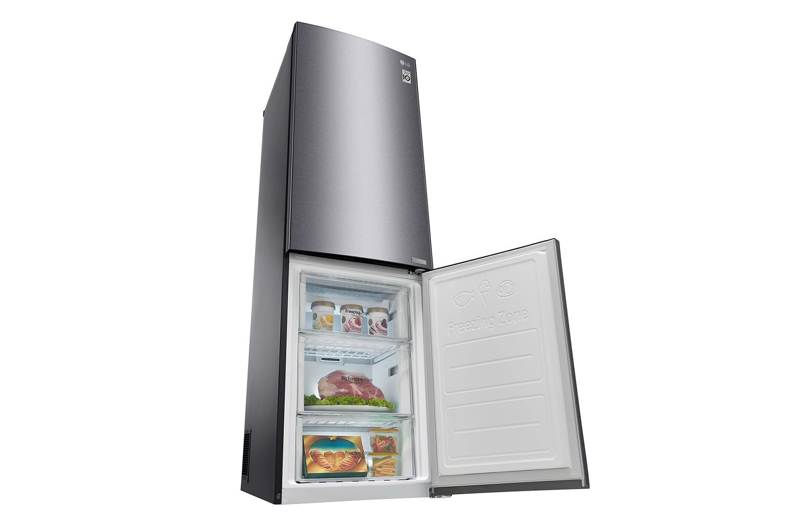 LG Réfrigérateur combiné | Total No Frost | Compresseur linéaire inverter| 37dB | Moist Balance Crisper, LG GB6216SDS