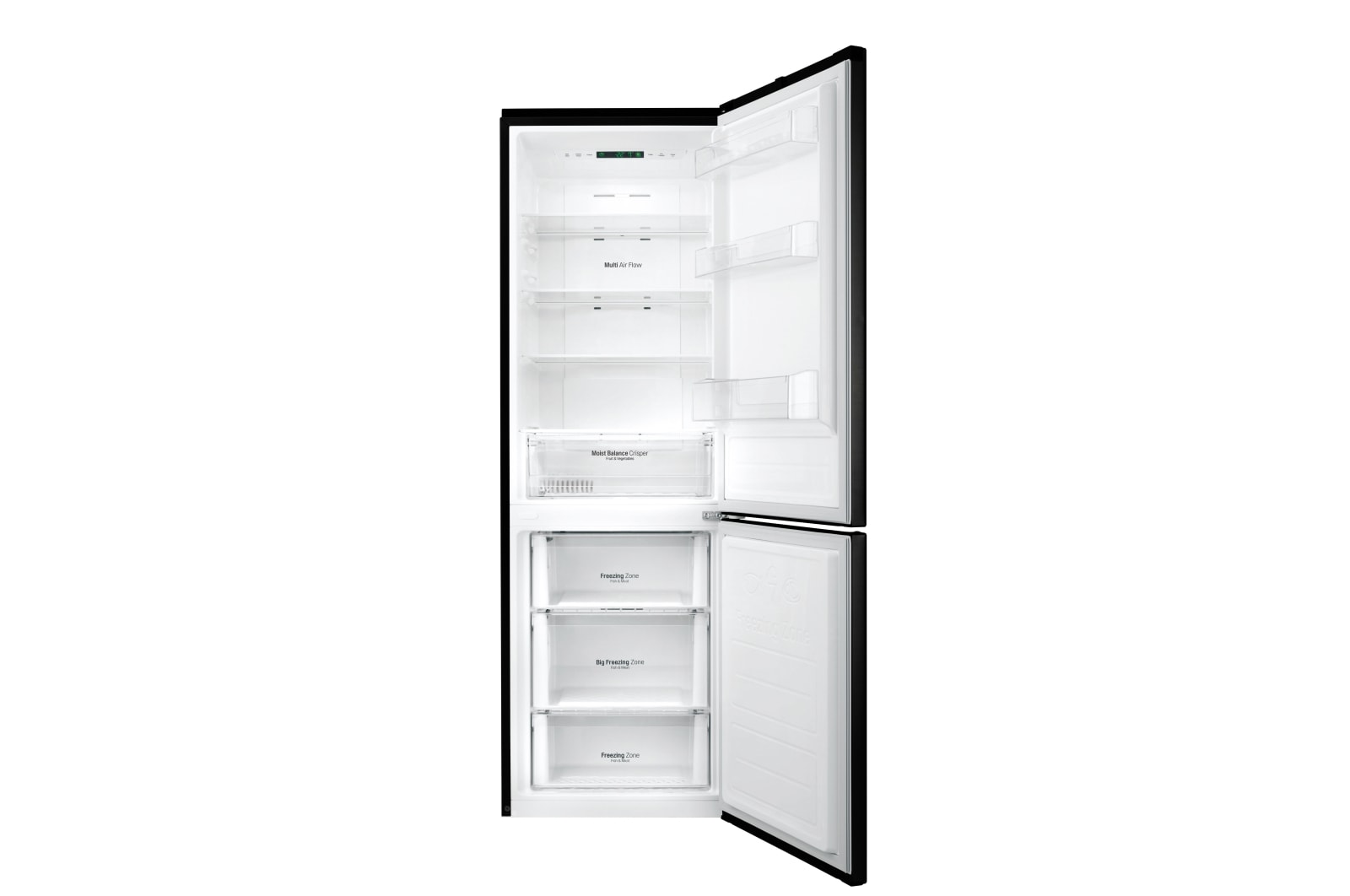 LG Réfrigérateur combiné | Total No Frost | Compresseur linéaire inverter | 37dB | Moist Balance Crisper, LG GB6226SBL