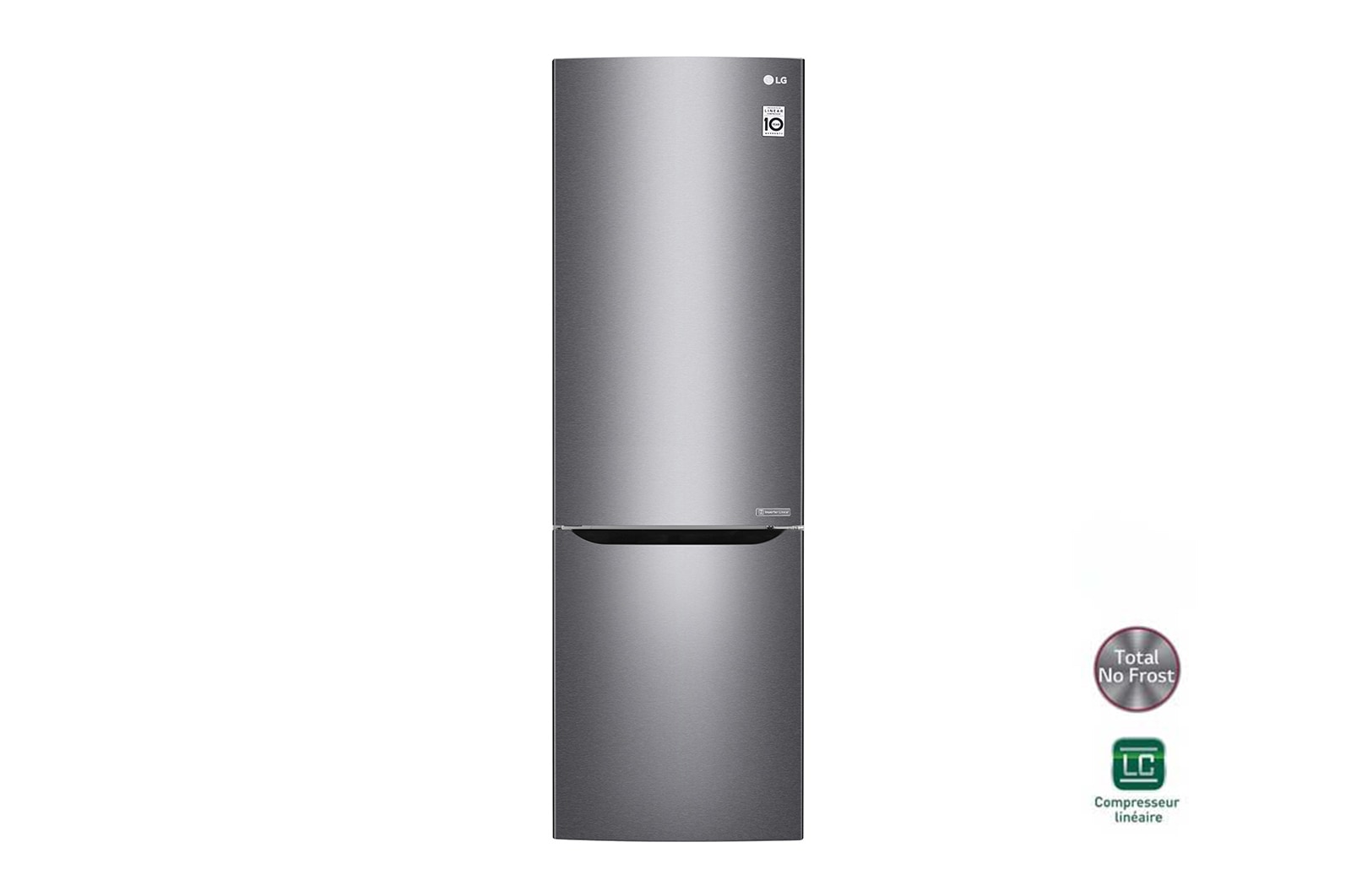 Vue avant de Réfrigérateur combiné | Total No Frost | Compresseur linéaire inverter | Smart Diagnosis™  LG GB6318SDS