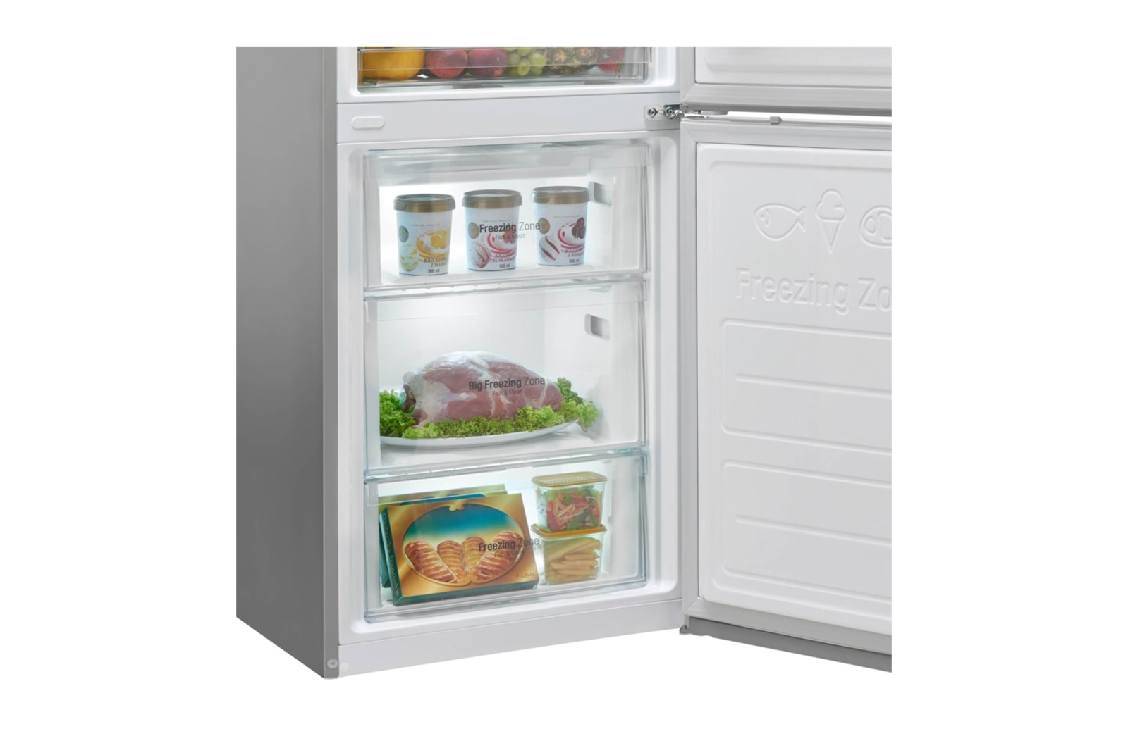 LG Réfrigérateur combiné | Total No Frost | Compresseur linéaire inverter | Smart Diagnosis™ , LG GB6318SDS