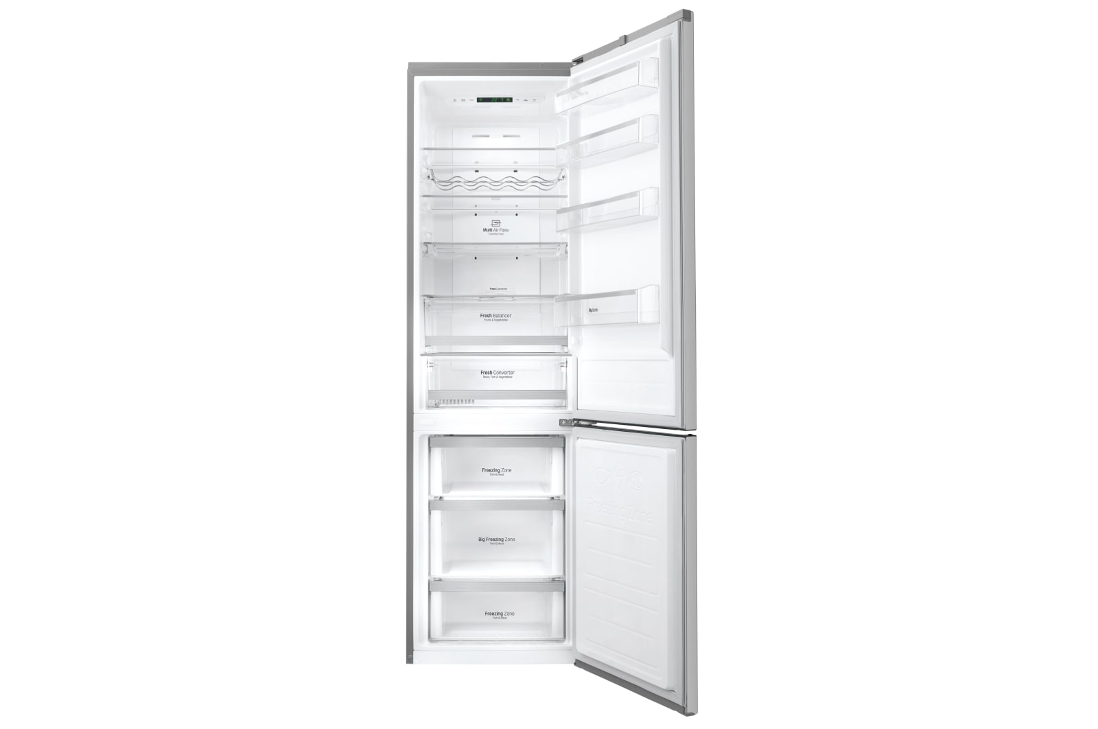 LG Réfrigérateur combiné | Total No Frost | Compresseur linéaire inverter | 37dB | Moist Balance Crisper | Fresh converter , LG GB6388SSA