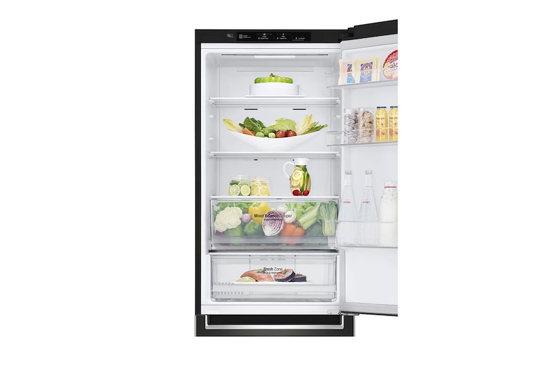 LG Réfrigérateur combiné | 341L | E |36dB(C) | Total No Frost | Compresseur Linéaire Inverter, LG GBB61BLJZN
