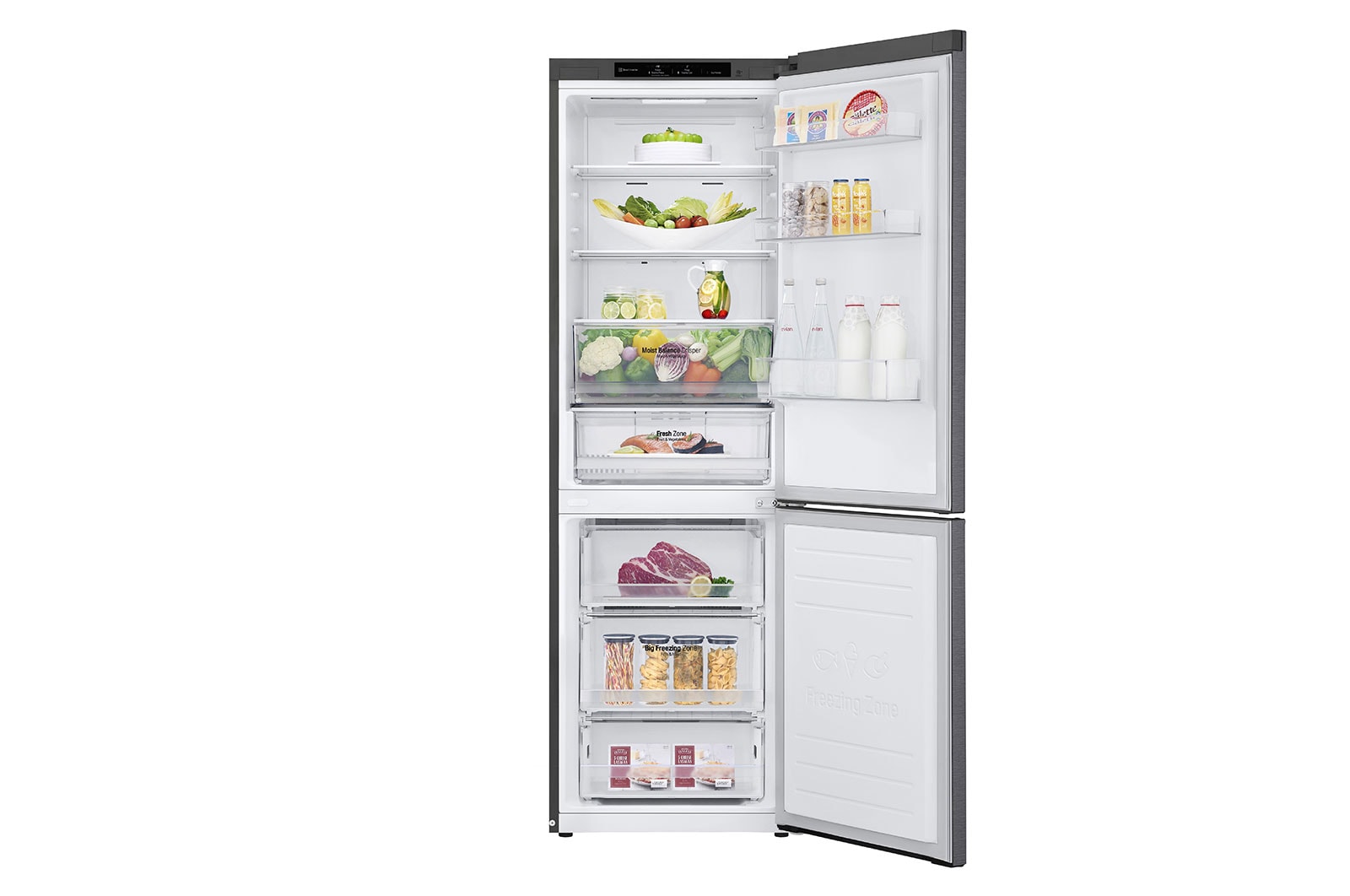 LG Réfrigérateur combiné | 341L | 35dB(B) | Door Cooling+ | Compresseur Smart Inverter, LG GBB61DSJEN