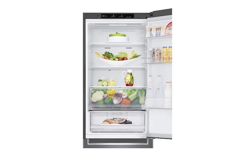 LG Réfrigérateur combiné | 341L | E | 36dB(C) | Total No Frost | Compresseur Linéaire Inverter, LG GBB61DSJZN