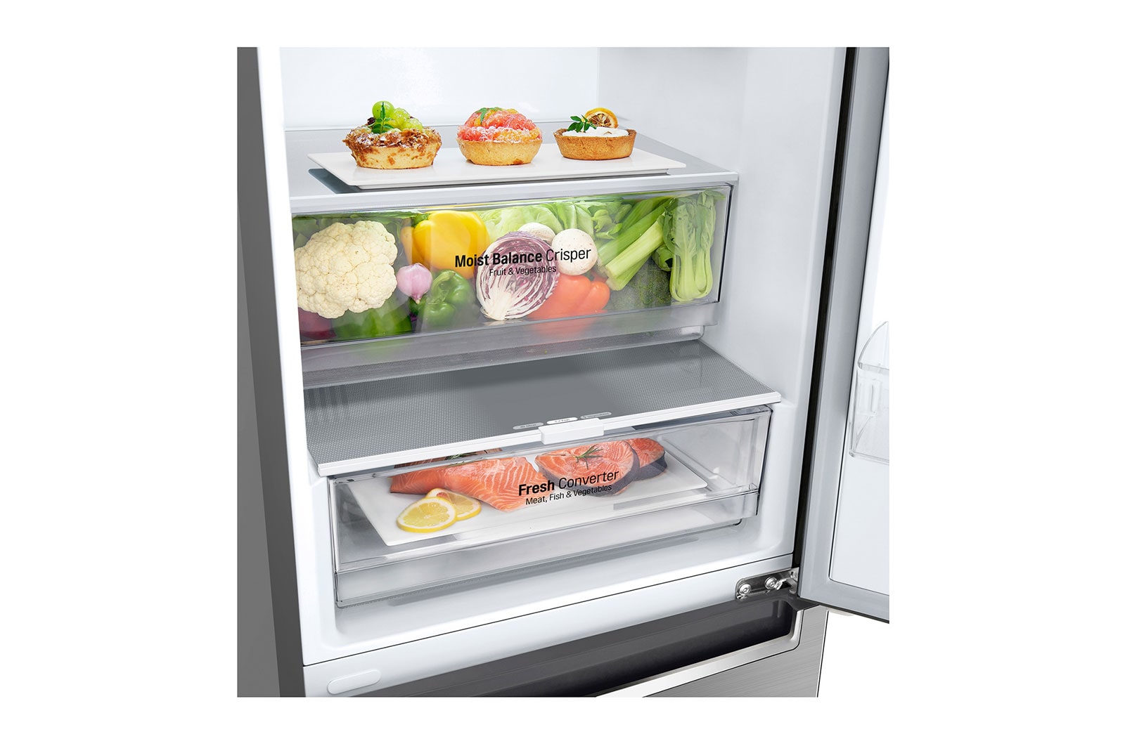 LG Réfrigérateur combiné | 384L | D | 35dB(B) | Door Cooling+™ | Compresseur Smart Inverter, LG GBB62PZFDN