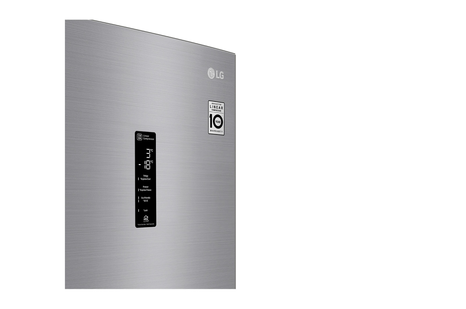 LG Réfrigérateur combiné | 384L | D | 36dB(C) | Total No Frost | Compresseur Linéaire Inverter  , LG GBB62PZFFN