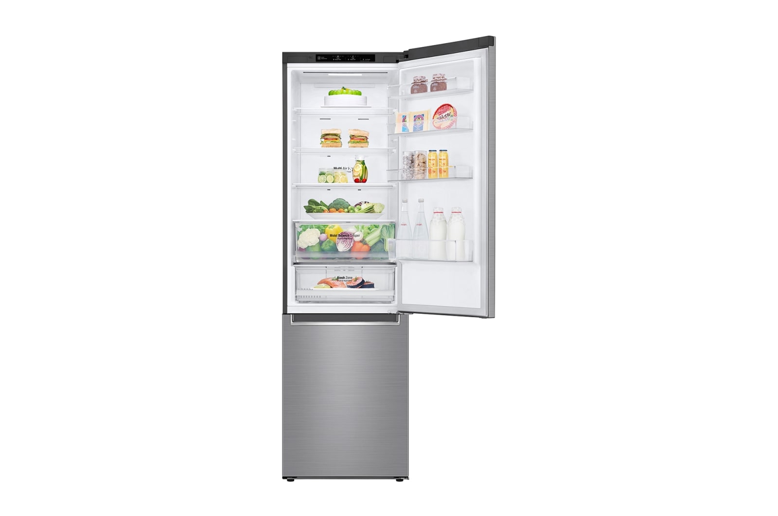 LG Réfrigérateur combiné | 384L | E | 36dB(C) | Total No Frost | Compresseur Linéaire Inverter  , LG GBB62PZJZN