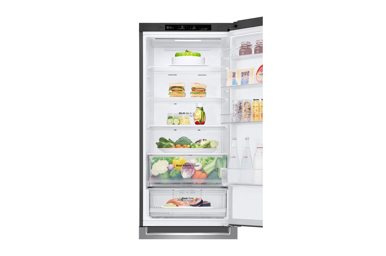 LG Réfrigérateur combiné | 384L | E | 36dB(C) | Total No Frost | Compresseur Linéaire Inverter  , LG GBB62PZJZN