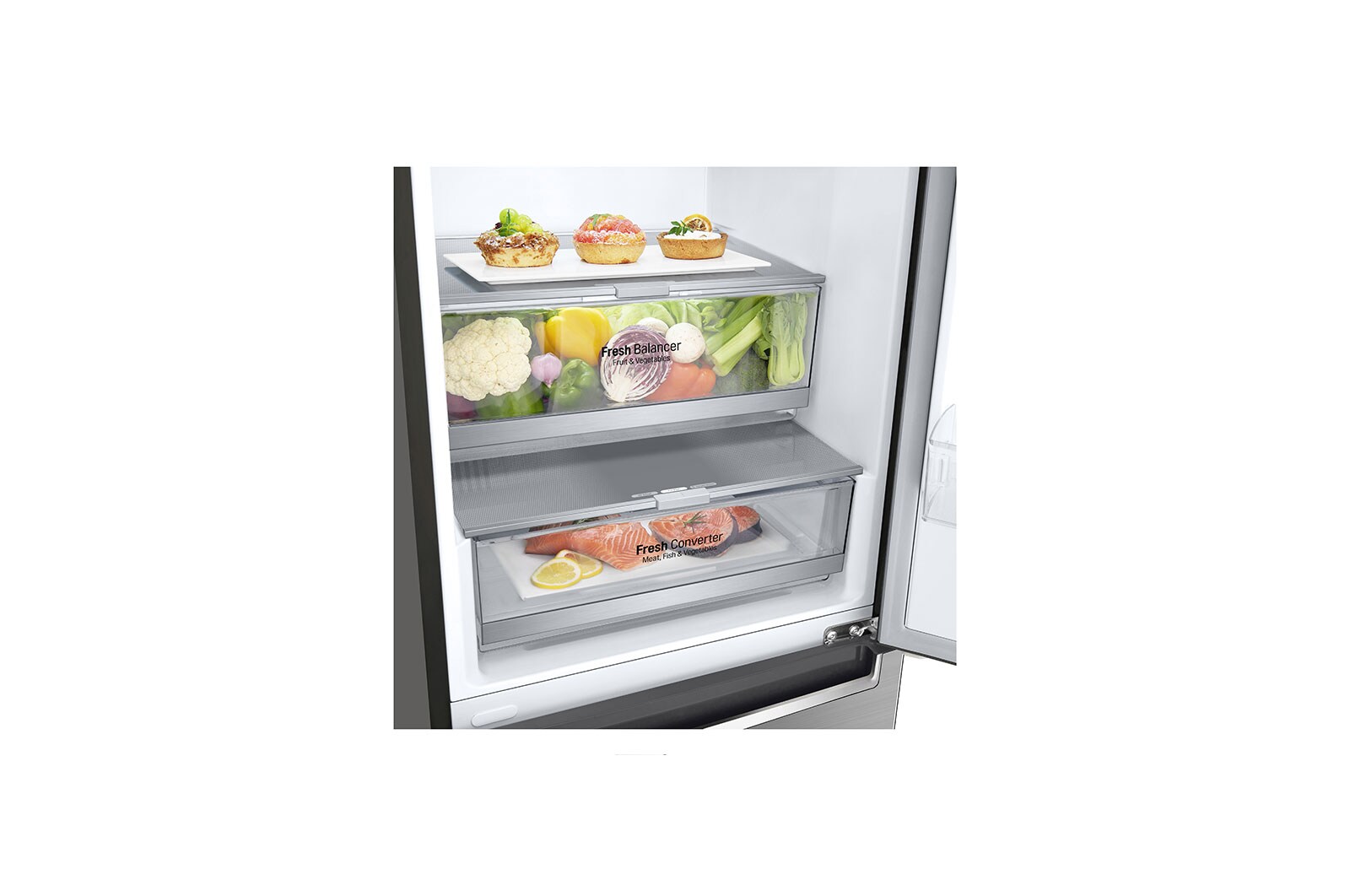 LG Réfrigérateur combiné | 341L | E  | 36dB | Total No Frost | Compresseur Linéaire Inverter, LG GBB71PZDZN