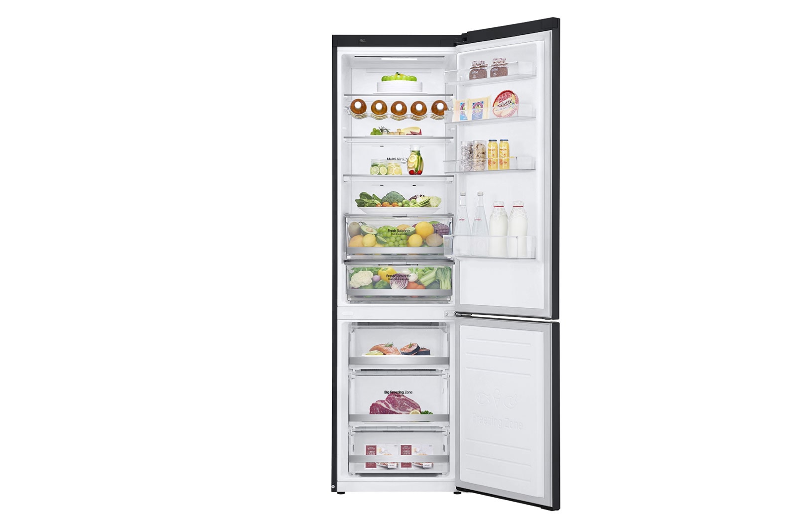 LG Réfrigérateur combiné | 384L | 35dB(B) | Door Cooling+ | Compresseur Smart Inverter, LG GBB72MCDEN