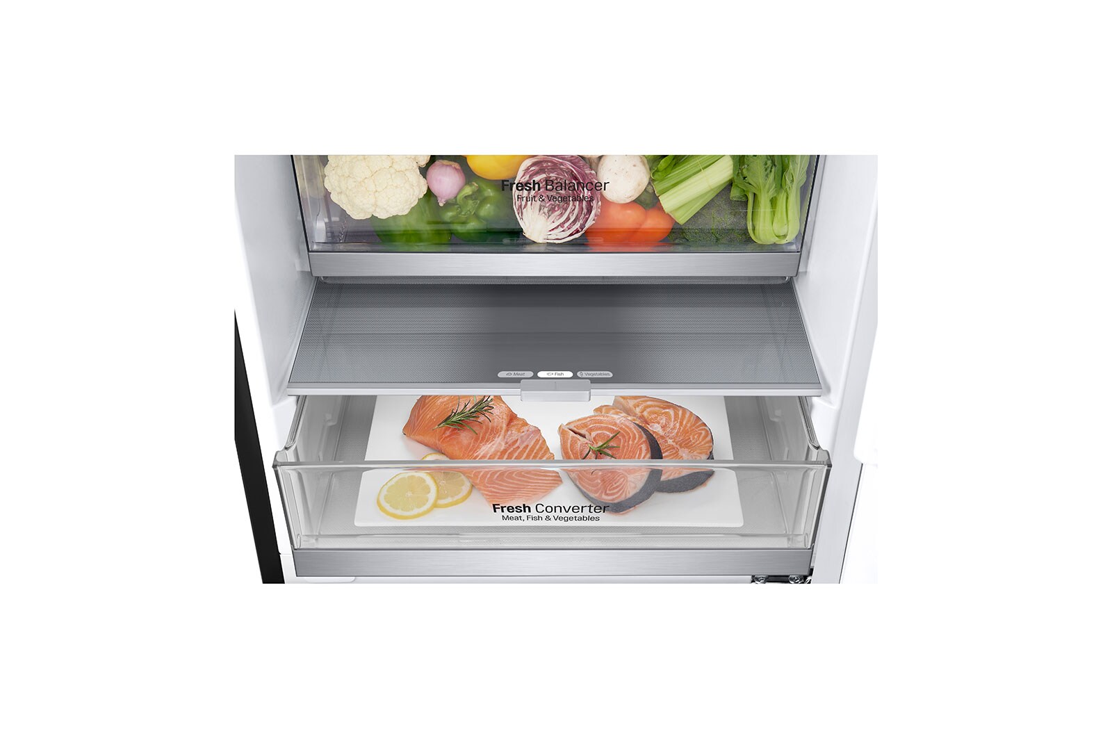 LG Réfrigérateur combiné | 384L | 35dB(B) | Door Cooling+ | Compresseur Smart Inverter, LG GBB72MCDEN