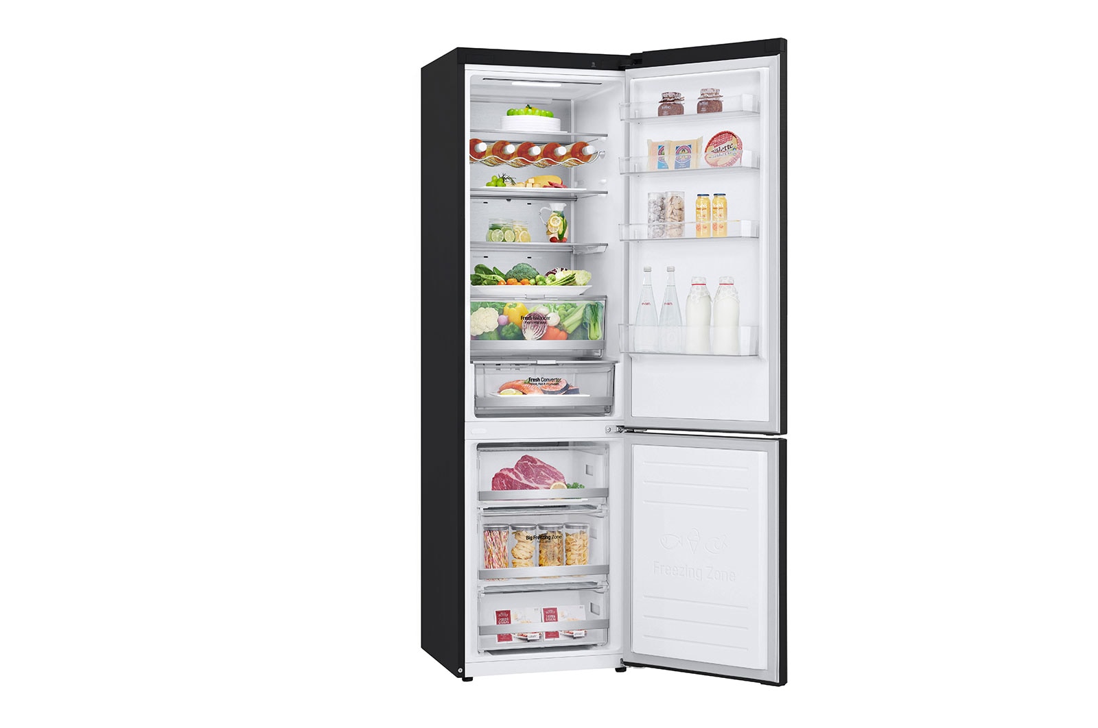 LG Réfrigérateur combiné | 384L | 35dB(B) | Door Cooling+ | Compresseur Smart Inverter, LG GBB72MCDEN