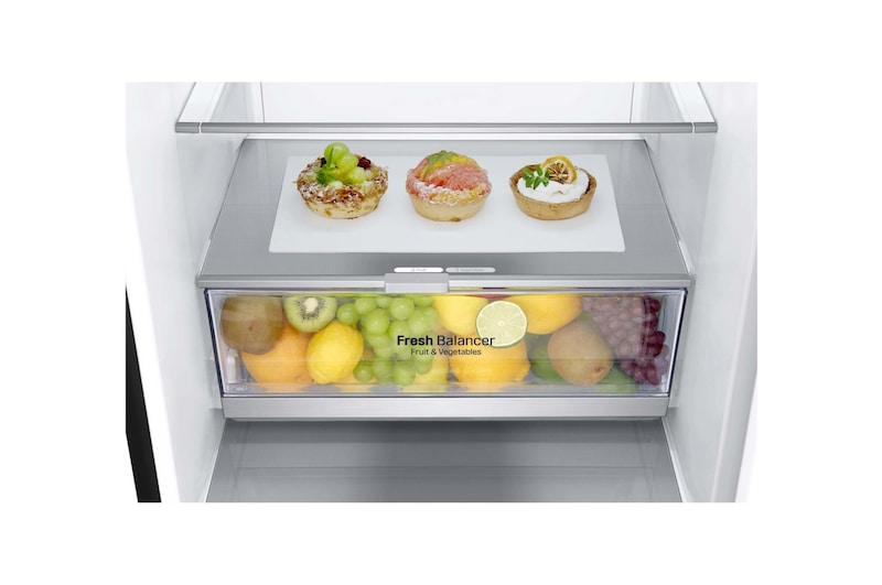 LG Réfrigérateur combiné | 384L | E | 36dB(C) | Total No Frost | Compresseur Linéaire Inverter  , LG GBB72MCDZN