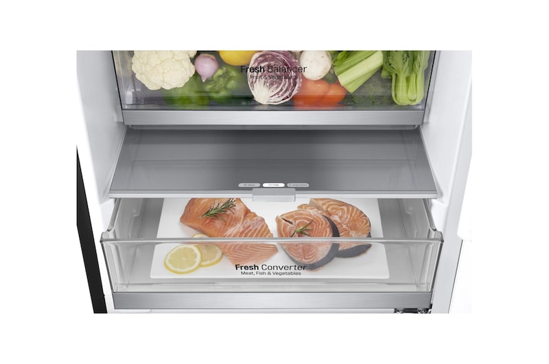 LG Réfrigérateur combiné | 384L | E | 36dB(C) | Total No Frost | Compresseur Linéaire Inverter  , LG GBB72MCDZN