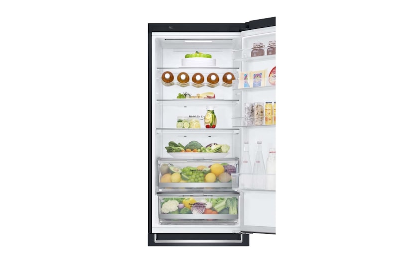 LG Réfrigérateur combiné | 384L | E | 36dB(C) | Total No Frost | Compresseur Linéaire Inverter  , LG GBB72MCDZN