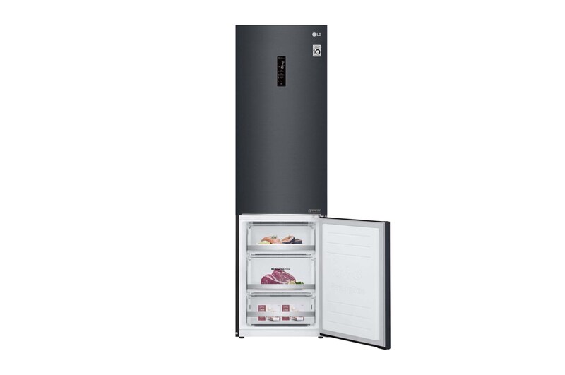 LG Réfrigérateur combiné | 384L | E | 36dB(C) | Total No Frost | Compresseur Linéaire Inverter  , LG GBB72MCDZN