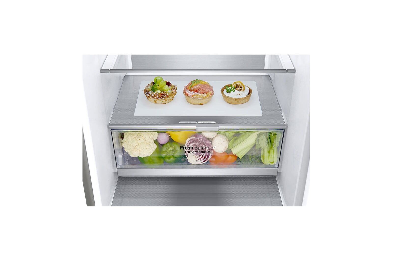 LG Réfrigérateur combiné | 384L | 35dB(B) | DoorCooling+ | Compresseur Linéaire Inverter, LG GBB72NSUCN