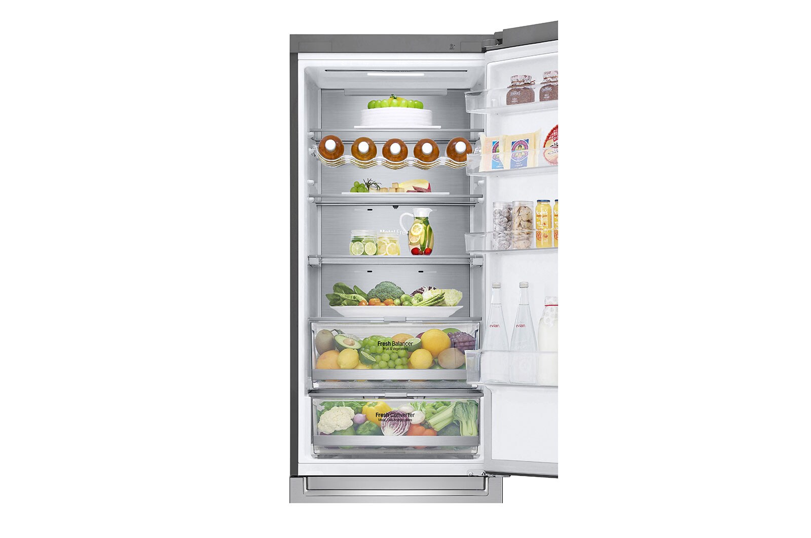 LG Réfrigérateur combiné | 384L | 35dB(B) | DoorCooling+ | Compresseur Linéaire Inverter, LG GBB72NSUCN
