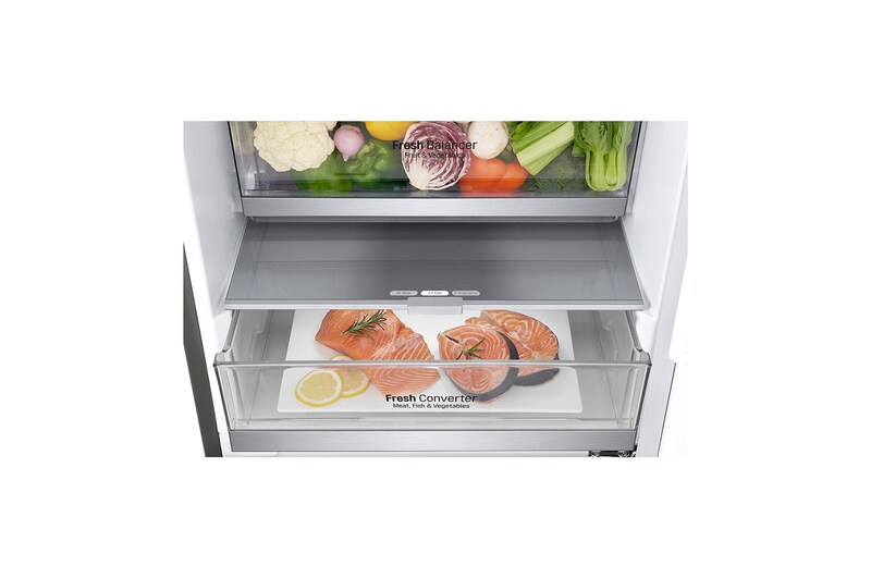 LG Réfrigérateur Combiné | 384L | E | 36 dB(C) | Total No Frost | Compresseur Linéaire Inverter, LG GBB72PZUZN
