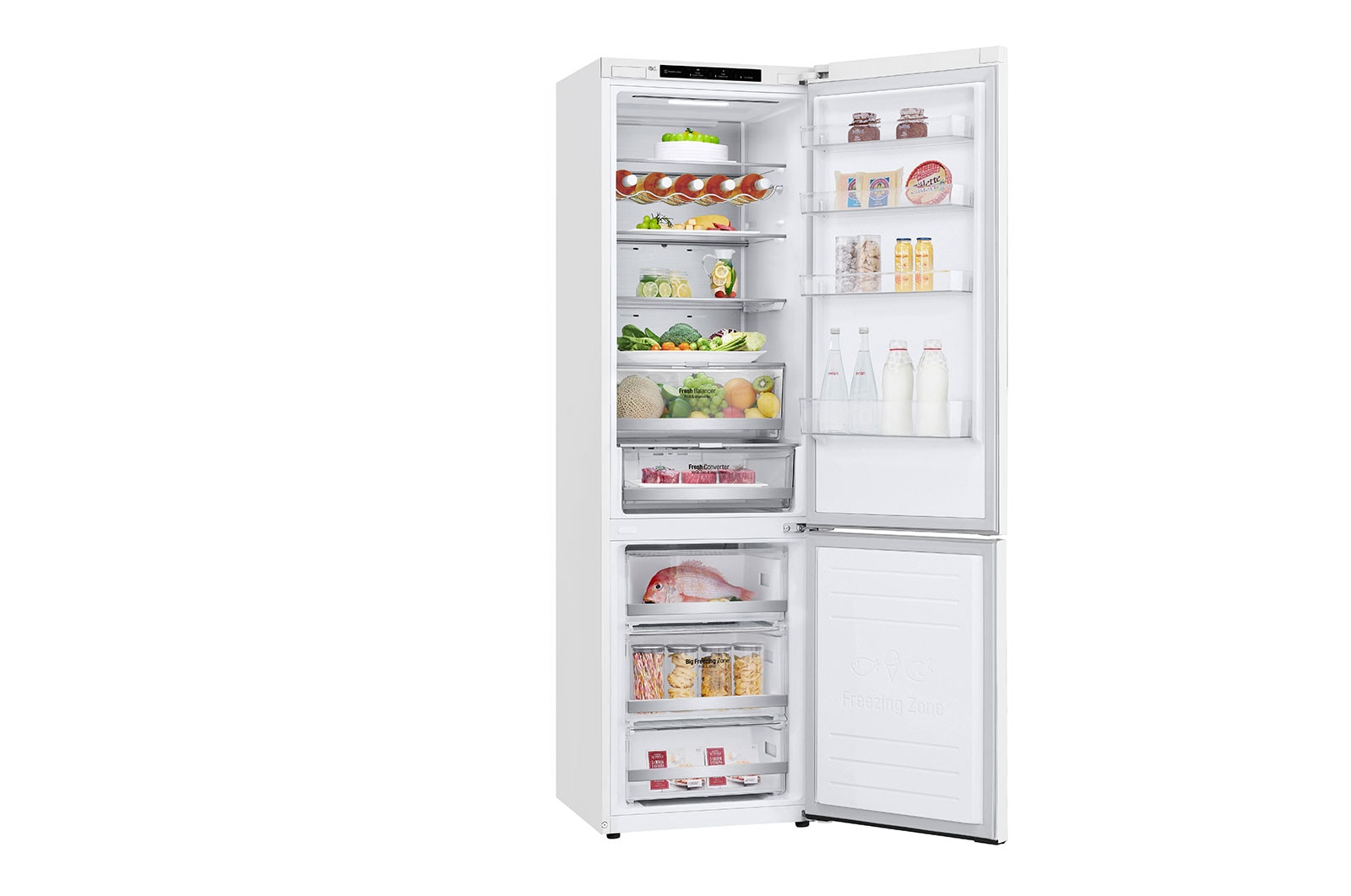 LG Réfrigérateur combiné | 384L | D | 35dB(B) | Total No Frost | Compresseur Smart Inverter, LG GBB72SWVDN