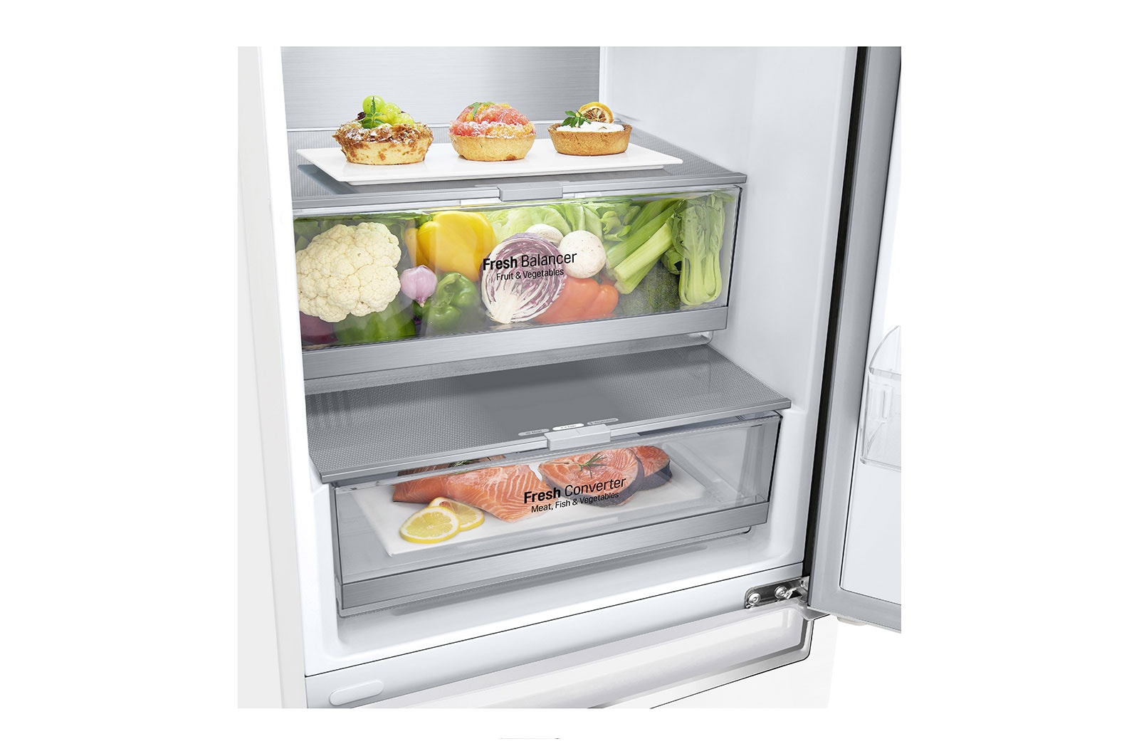 LG Réfrigérateur combiné | 384L | D | 35dB(B) | Total No Frost | Compresseur Smart Inverter, LG GBB72SWVDN