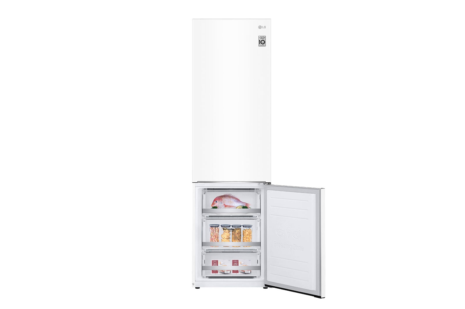 LG Réfrigérateur combiné | 384L | D | 35dB(B) | Total No Frost | Compresseur Smart Inverter, LG GBB72SWVDN