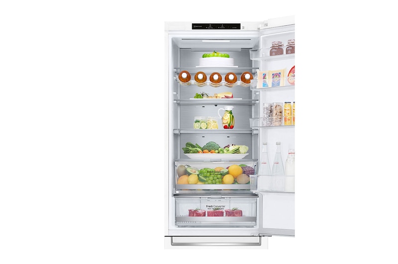 LG Réfrigérateur combiné | 384L | 35dB(B) | DoorCooling+ | Compresseur Smart Inverter, LG GBB72SWVEN