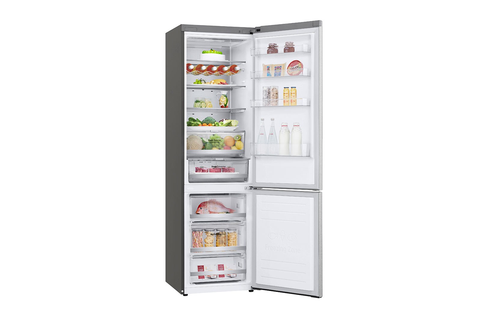 LG Réfrigérateur combiné | 384L | C | 35dB | Door Cooling+™ | Compresseur linéaire Inverter , LG GBB92MBACP