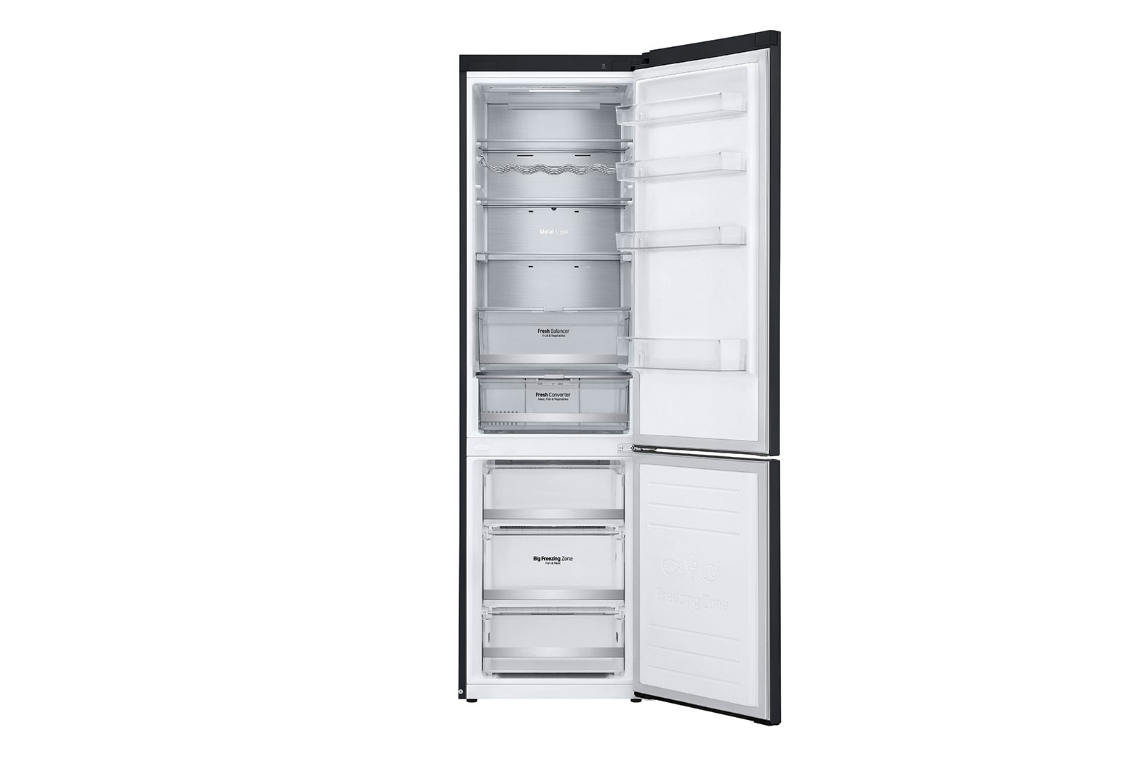 LG Réfrigérateur combiné | 384L | 35dB(B) | DoorCooling+ | Compresseur Linéaire Inverter, LG GBB92MCABP