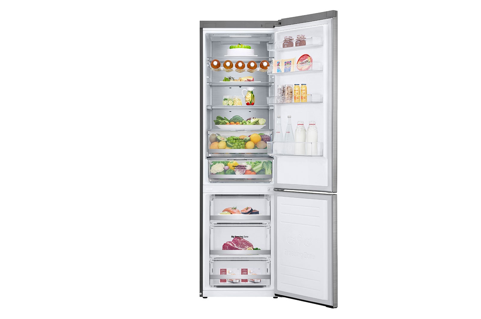 LG Réfrigérateur combiné | 384L | 35dB(B) | Door Cooling+ | Compresseur Linéaire Inverter, LG GBB92STACP