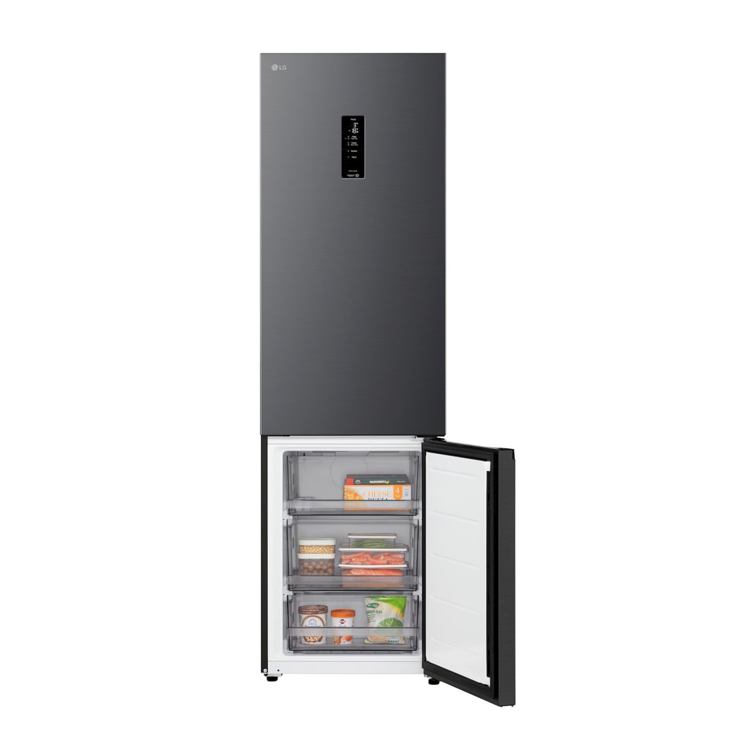 Vue avant du réfrigérateur congélateur LG (gbbsj20dpy) montrant la ventilation DoorCooling+™